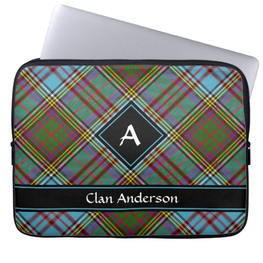 Clan Anderson Tartan Laptop Hoeve Laptop Sleeve (Voorkant)