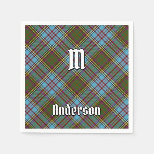 Clan Anderson Tartan Napkins Servet (Voorkant)