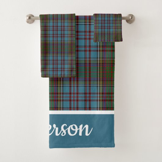 Clan Anderson Tartan Pset Bad Handdoek (Insitu)