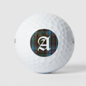 Clan Anderson Tartan Pset Monogram Golfballen (Voorkant)