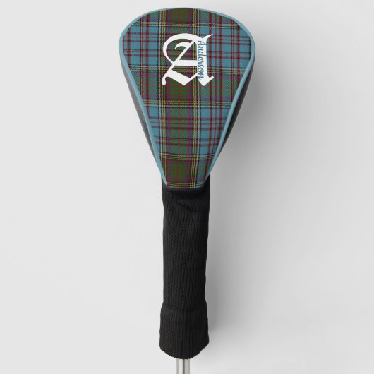 Clan Anderson Tartan Pset Monogram Golfheadcover (Voorkant)