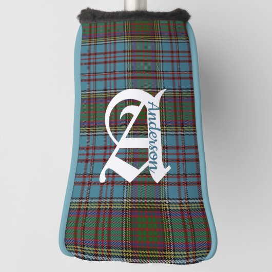 Clan Anderson Tartan Pset Monogram Golfheadcover (Draai 90)