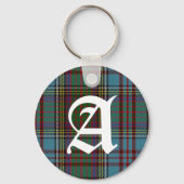 Clan Anderson Tartan Pset Monogram Sleutelhanger (Voorkant)