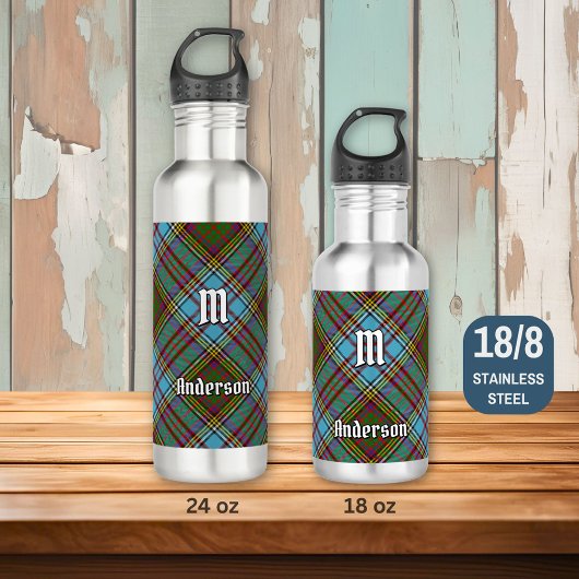 Clan Anderson Tartan Roestvrij stalen flesje Waterfles
