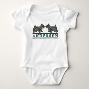 Clan Anderson Tartan Scottie Dogs Romper