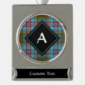 Clan Anderson Tartan Silver Plated Banner Ornament Verzilverd Banner Ornament (Voorkant)