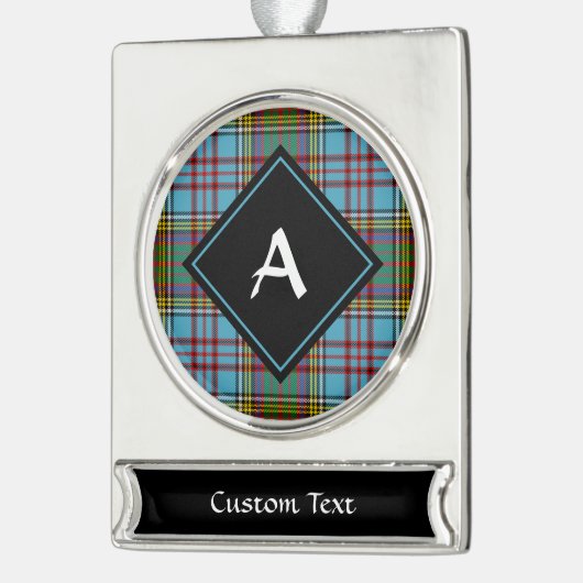 Clan Anderson Tartan Silver Plated Banner Ornament Verzilverd Banner Ornament (Links)