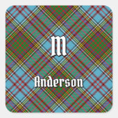 Clan Anderson Tartan Square Sticker (Voorkant)