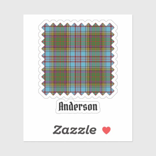 Clan Anderson Tartan Sticker (Vel)