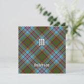 Clan Anderson Tartan Uitnodiging (Staand voorkant)