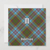 Clan Anderson Tartan Uitnodiging (Voorkant)