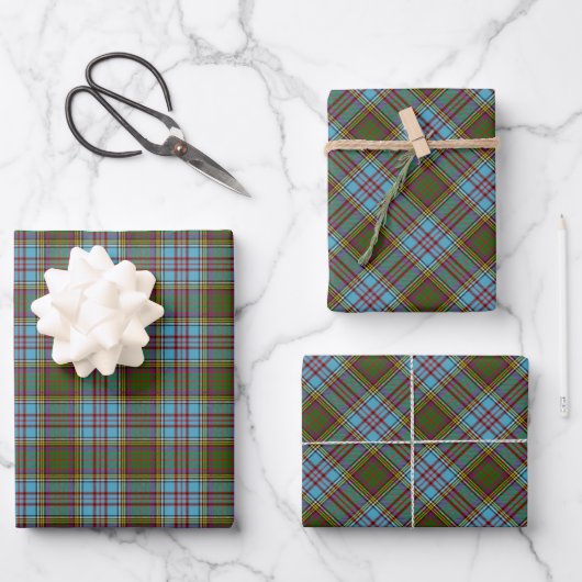 Clan Anderson Tartan Wrapping Paper Sheets (Voorkant)