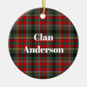 Clan Anderson Van Arbrake Tartan Keramisch Ornament (Voorkant)