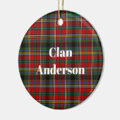 Clan Anderson Van Arbrake Tartan Keramisch Ornament (Links)