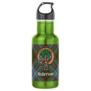 Clan Anderson Wapen over Tartan Waterfles
