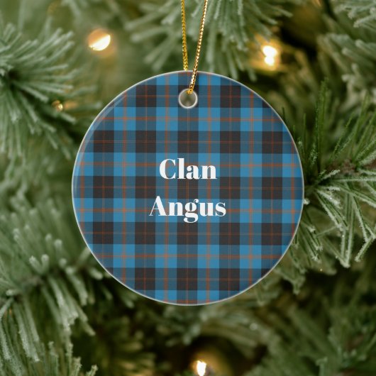 Clan Angus Ancient Tartan Keramisch Ornament (Boom)