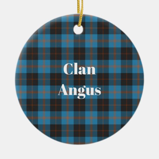 Clan Angus Ancient Tartan Keramisch Ornament (Voorkant)
