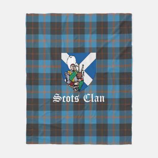 Clan Angus Ancient Tartan Pset Fleece Deken (Voorkant)