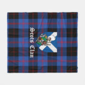Clan Angus Modern Tartan Pset Fleece Deken (Voorkant (Horizontaal))