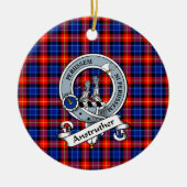 Clan Anstruther Badge Tartan Schort Keramisch Ornament (Voorkant)