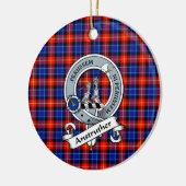 Clan Anstruther Badge Tartan Schort Keramisch Ornament (Links)