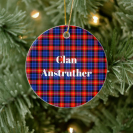 Clan Anstruther Tartan Keramisch Ornament