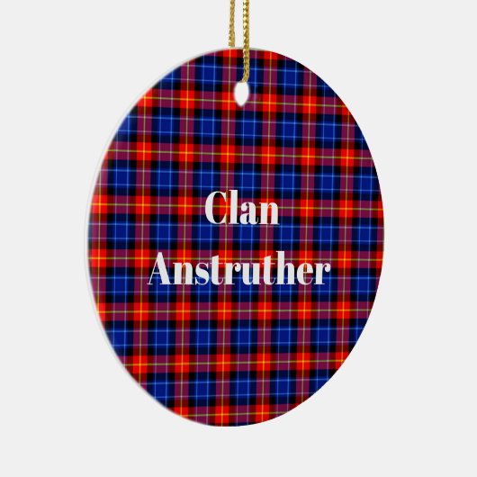 Clan Anstruther Tartan Keramisch Ornament (Rechts)