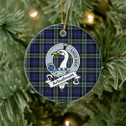 Clan Arbuthnot Badge Schotse Plaid Keramisch Ornament (Boom)