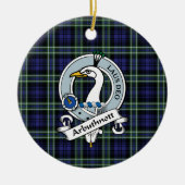 Clan Arbuthnot Badge Schotse Plaid Keramisch Ornament (Voorkant)