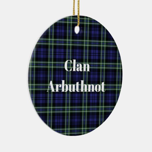 Clan Arbuthnot Tartan Keramisch Ornament (Rechts)