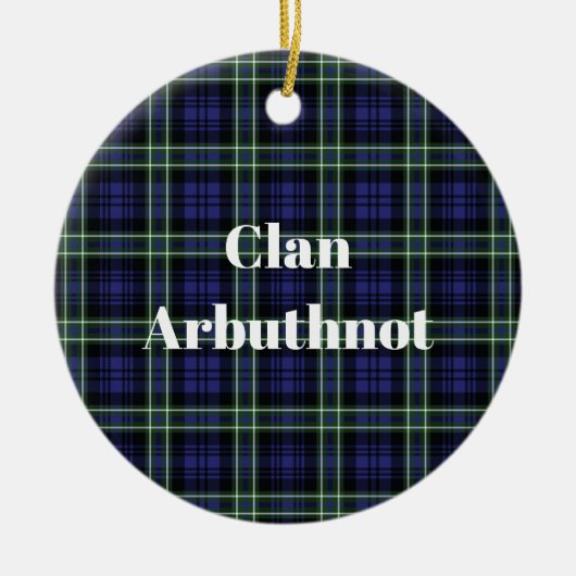 Clan Arbuthnot Tartan Keramisch Ornament (Voorkant)