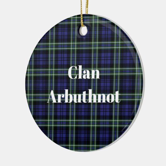 Clan Arbuthnot Tartan Keramisch Ornament (Links)