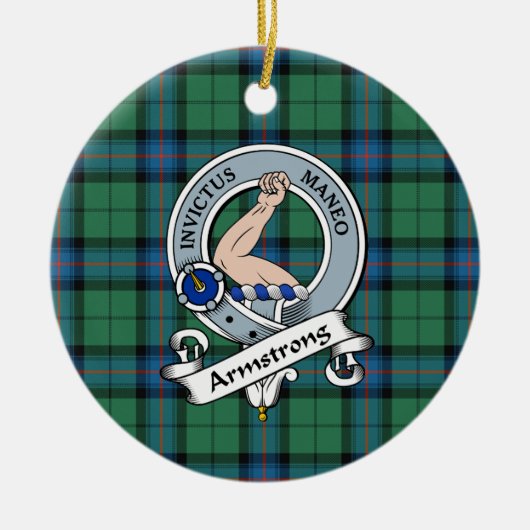 Clan Armstrong Ancient Badge Pset Keramisch Ornament (Voorkant)