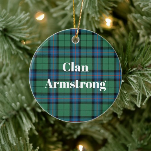 Clan Armstrong Ancient Tartan Keramisch Ornament (Boom)