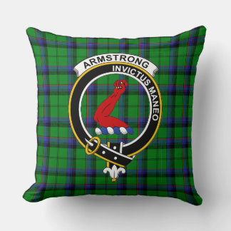 Clan Armstrong Badge Tartan, Badge en Logo Kussen