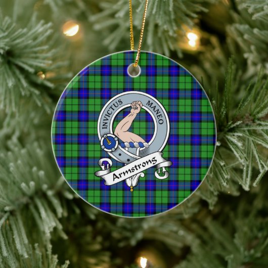Clan Armstrong Badge Tartan Pset Keramisch Ornament (Boom)