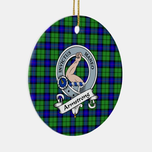 Clan Armstrong Badge Tartan Pset Keramisch Ornament (Rechts)