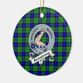 Clan Armstrong Badge Tartan Pset Keramisch Ornament (Links)