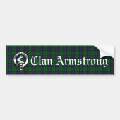 Clan Armstrong Crest Badge and Tartan Bumpersticker (Voorkant)