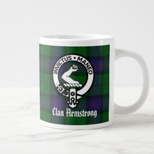 Clan Armstrong Crest Badge and Tartan Grote Koffiekop