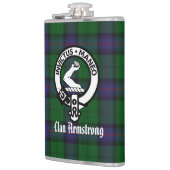 Clan Armstrong Crest Badge and Tartan Heupfles (Links)