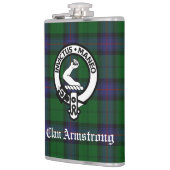 Clan Armstrong Crest Badge and Tartan Heupfles (Links)