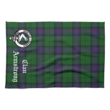 Clan Armstrong Crest Badge en tartan 