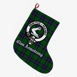 Clan Armstrong Crest Badge Tartan Grote Kerstsok