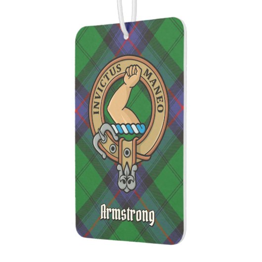 Clan Armstrong Crest over Tartan Air Freshener Luchtverfrisser (Links)