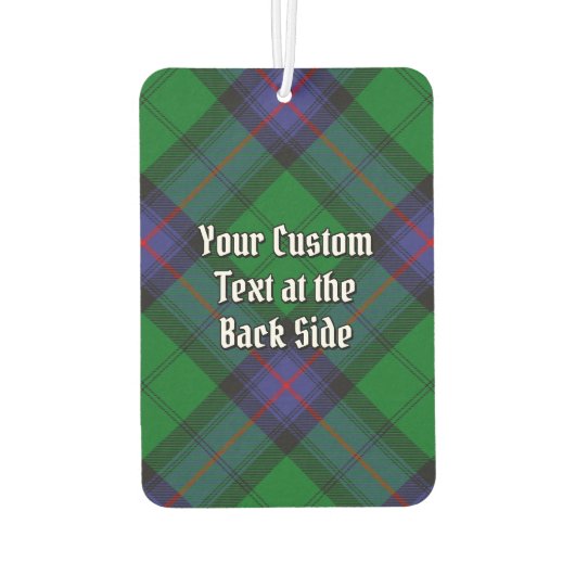 Clan Armstrong Crest over Tartan Air Freshener Luchtverfrisser (Achterkant)