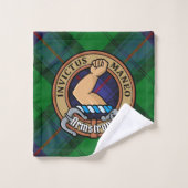 Clan Armstrong Crest over Tartan Bad Handdoek (Wasdoekje)