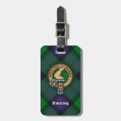 Clan Armstrong Crest over Tartan Bagagelabel (Voorkant verticaal)