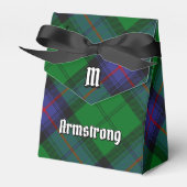 Clan Armstrong Crest over Tartan Favor Box Bedankdoosjes (Voorkant Zijde)