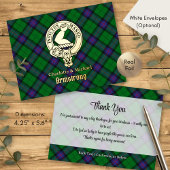 Clan Armstrong Crest over Tartan Folie Uitnodiging Briefkaart